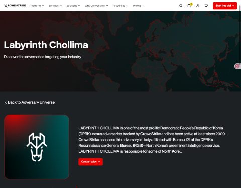 Thumbnail for Labyrinth Chollima Adversary Profile