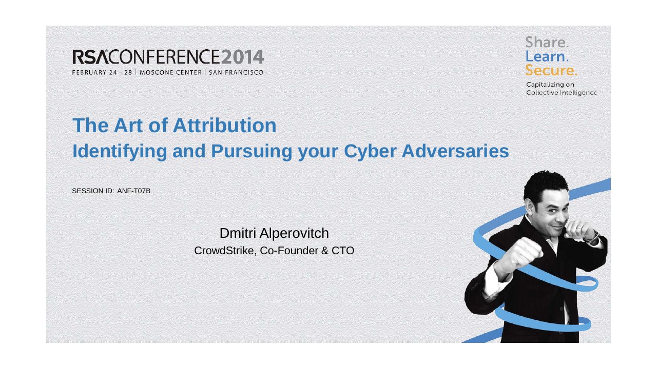 Thumbnail for The Art of Attribution: Identifying and Pursuing your Cyber Adversaries