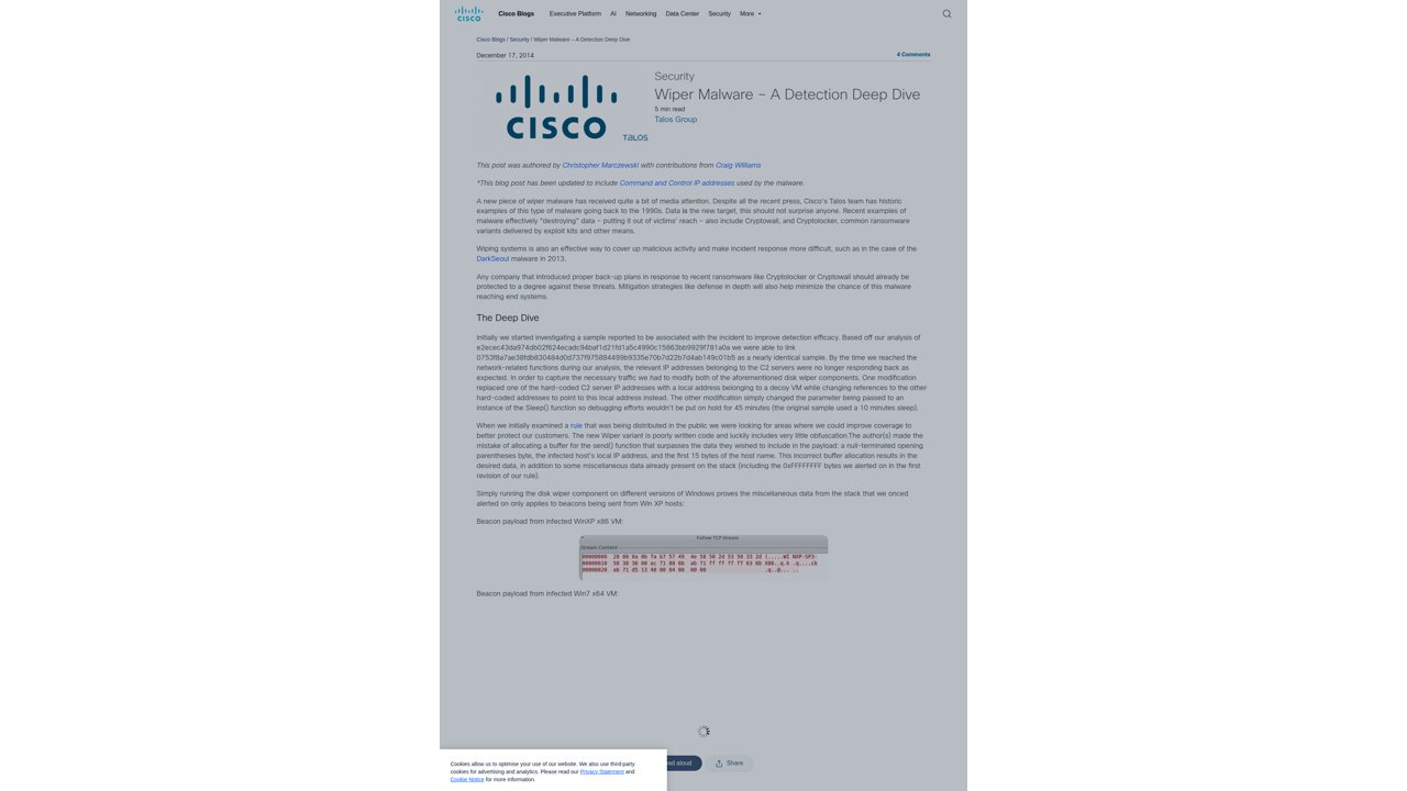 Thumbnail for Wiper Malware – A Detection Deep Dive