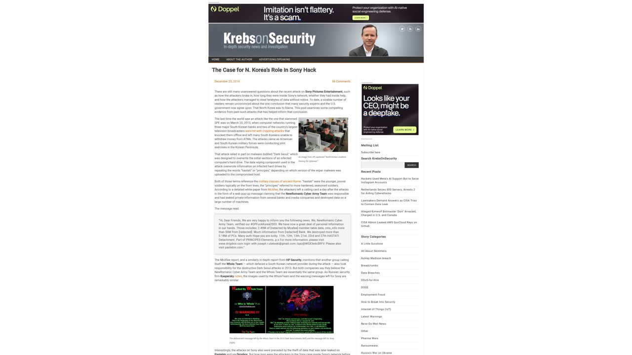 Thumbnail for The Case for N. Korea’s Role in Sony Hack