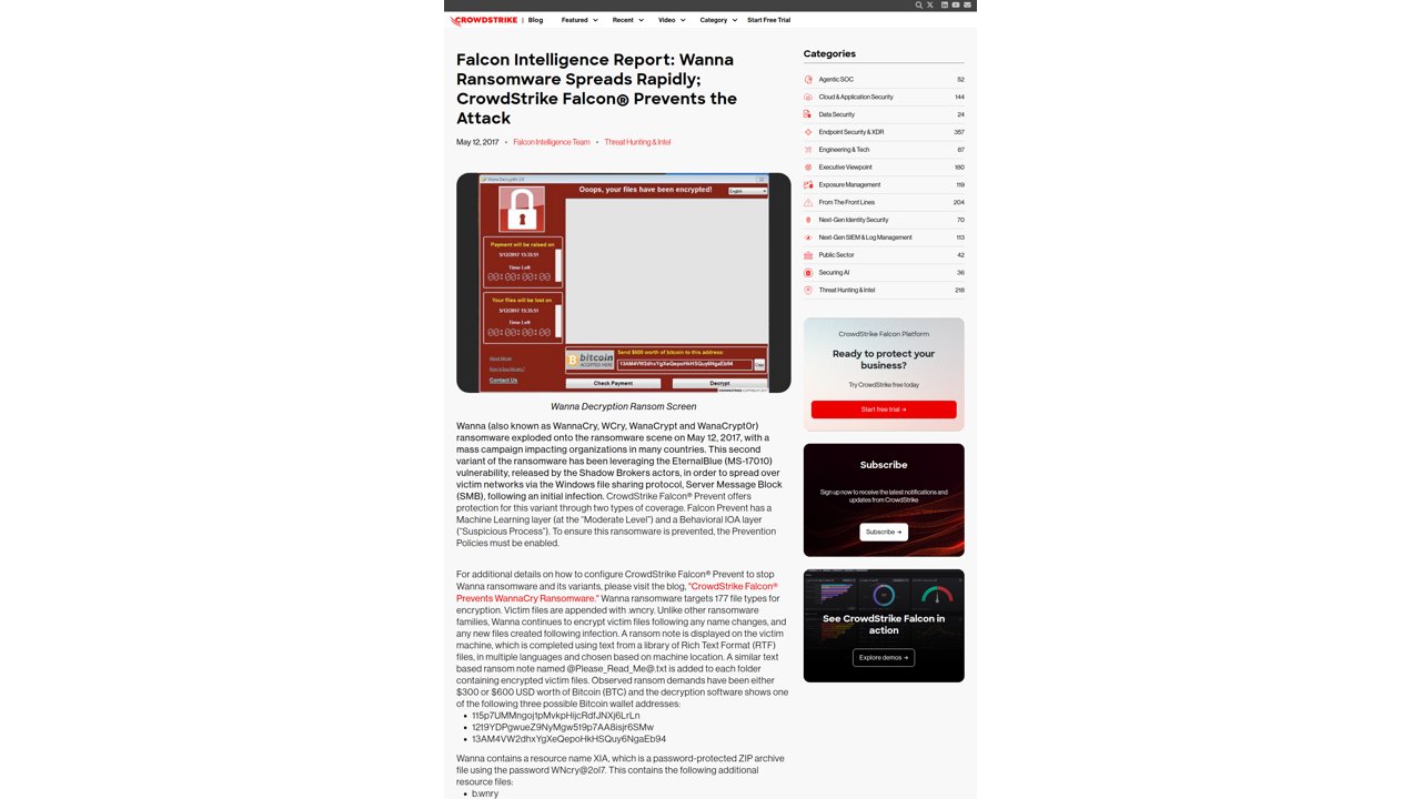 Thumbnail for Falcon Report: CrowdStrike Falcon Prevents the Attack