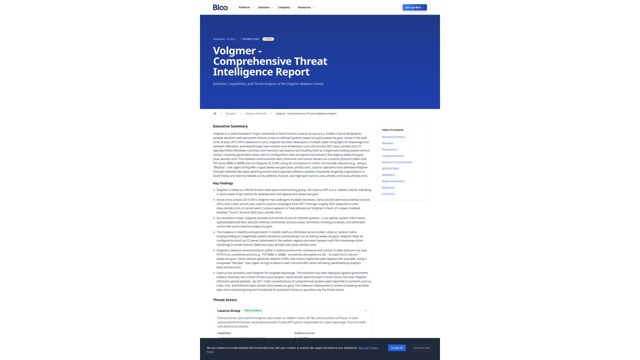 Thumbnail for Volgmer - Comprehensive Threat Intelligence Report