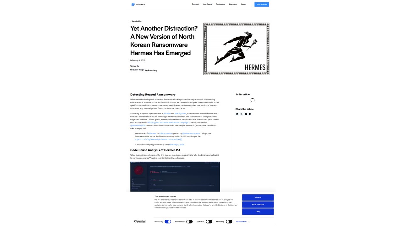 Thumbnail for Yet Another Distraction? A New Version of North Korean Ransomware Hermes Has Emerged