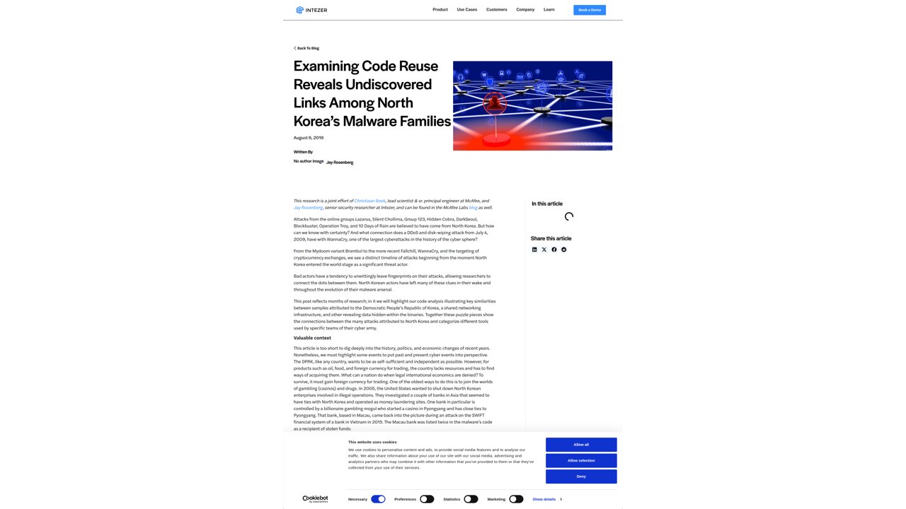 Thumbnail for Examining Code Reuse Reveals Undiscovered Links Among North Korea’s Malware Families