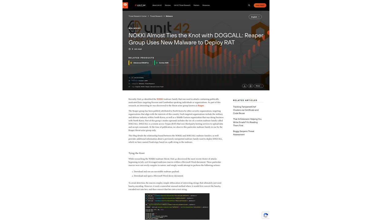 Thumbnail for NOKKI Almost Ties the Knot with DOGCALL: Reaper Group Uses New Malware to Deploy RAT