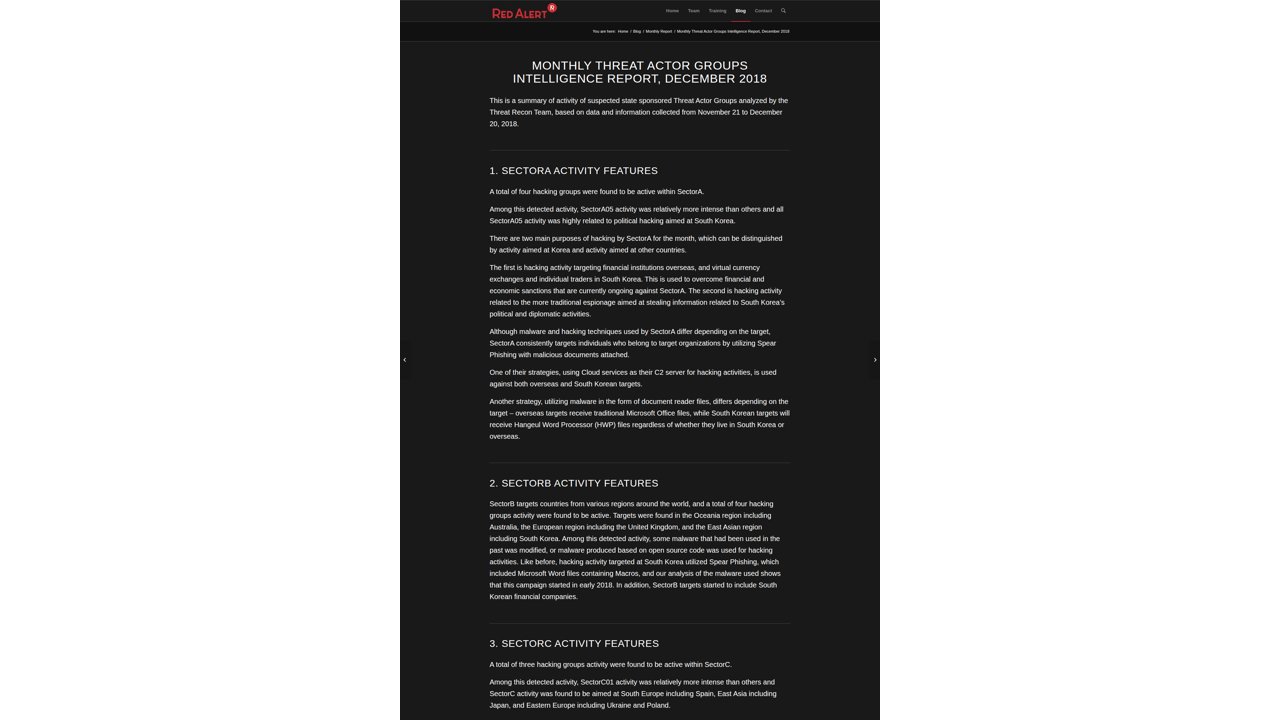 Thumbnail for MONTHLY THREAT ACTOR GROUPS INTELLIGENCE REPORT, DECEMBER 2018