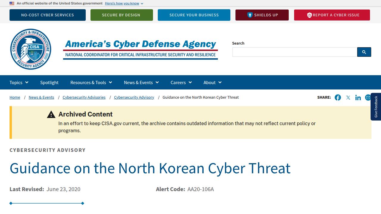 Thumbnail for Guidance on the North Korean Cyber Threat
