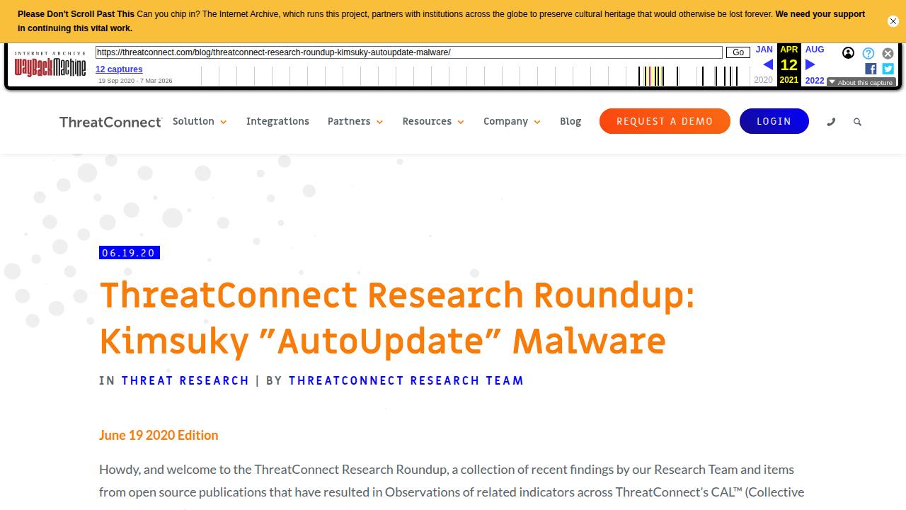 Thumbnail for Kimsuky "AutoUpdate" Malware