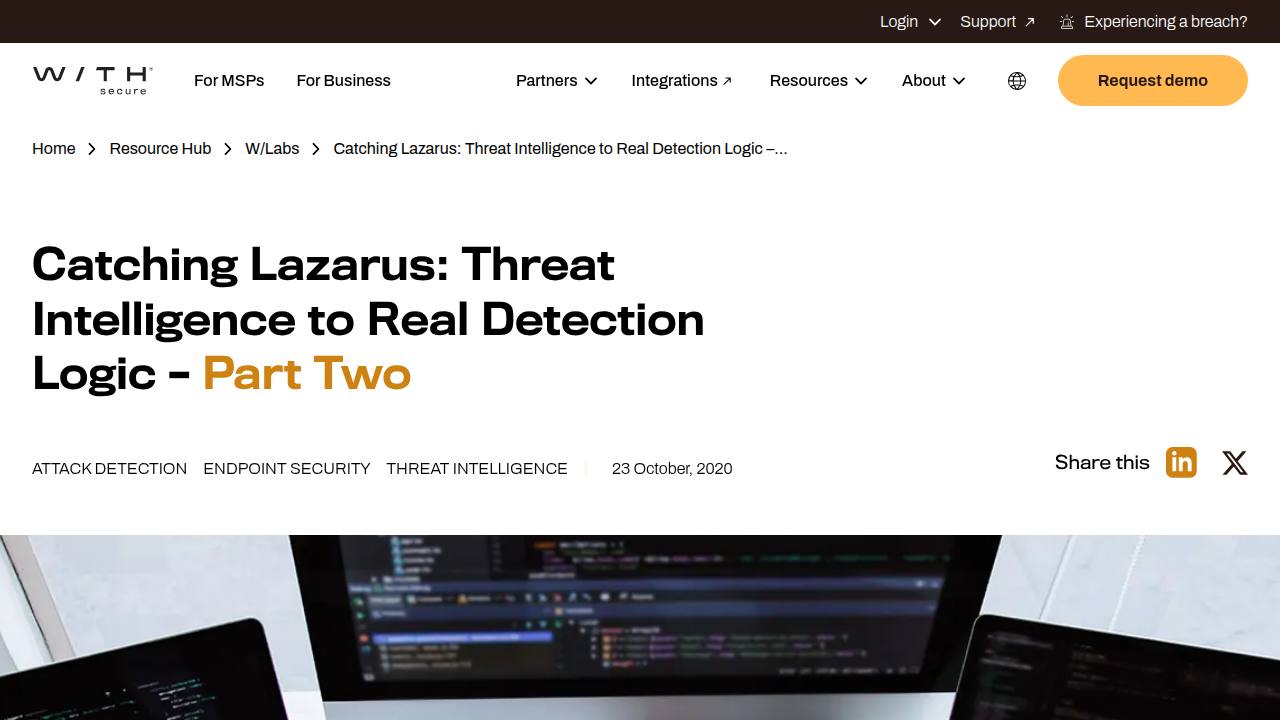 Thumbnail for Catching Lazarus: Threat Intelligence to Real Detection Logic - Part Two