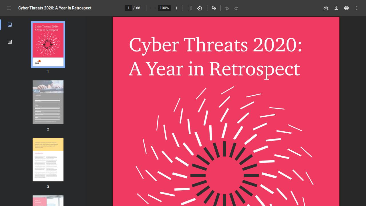 Thumbnail for Cyber Threats 2020: A Year in Retrospect