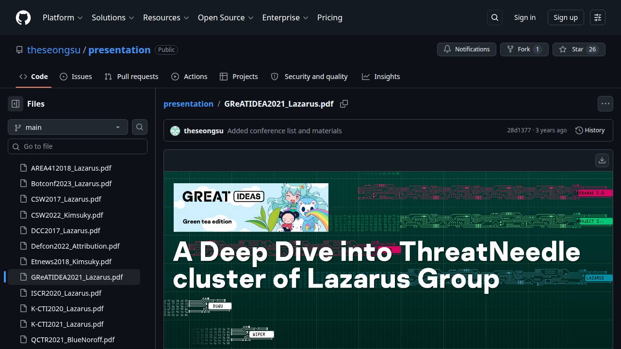 Thumbnail for A deep dive into ThreatNeedle cluster of Lazarus group