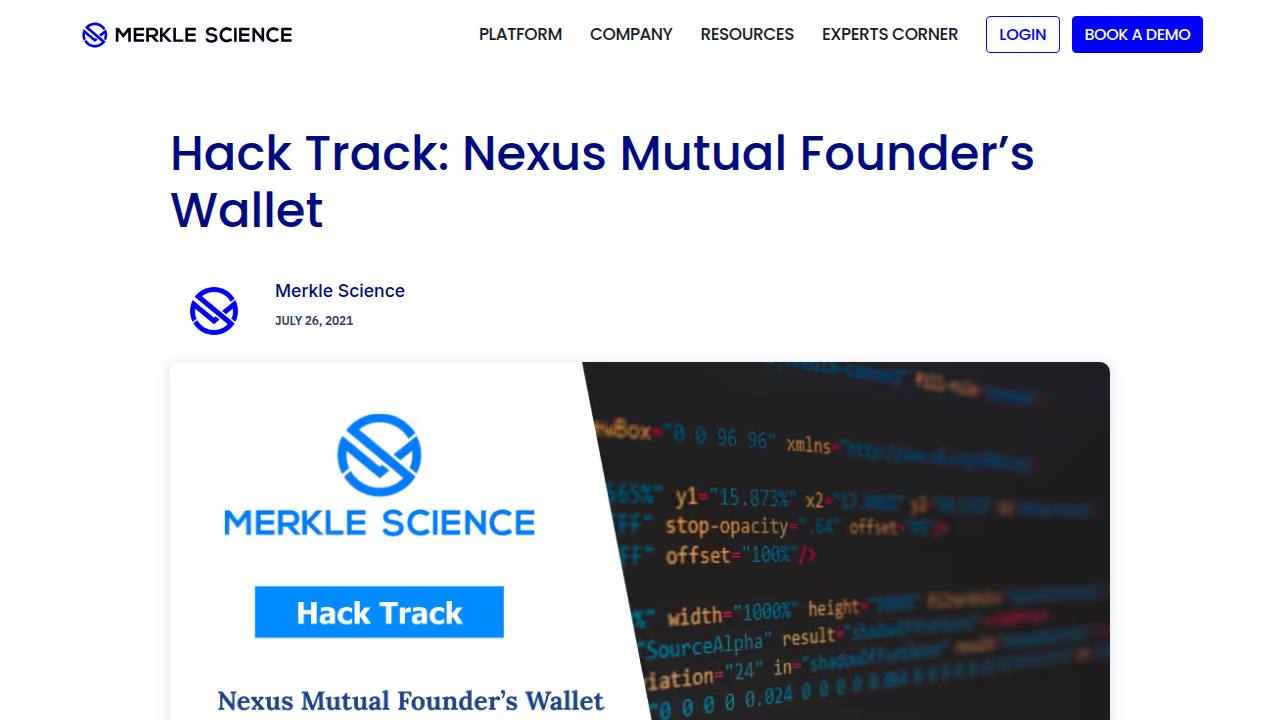 Thumbnail for Hack Track: Nexus Mutual Founder’s Wallet