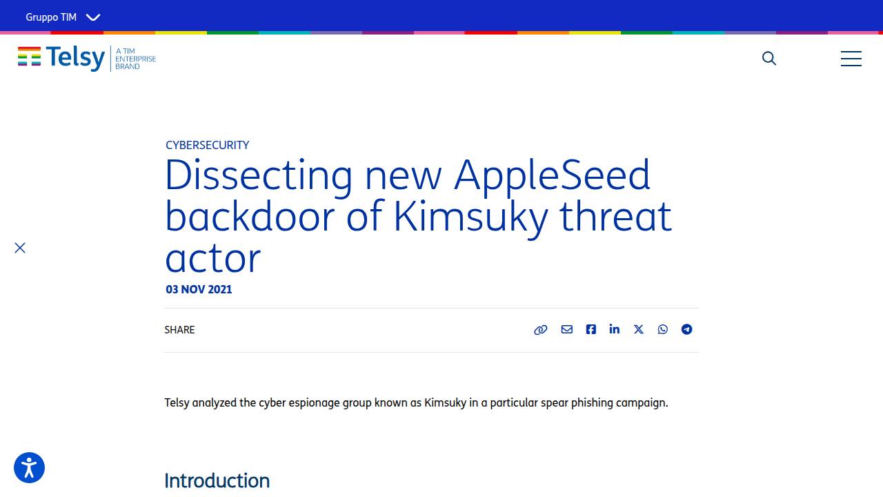 Thumbnail for Dissecting new AppleSeed backdoor of Kimsuky threat actor