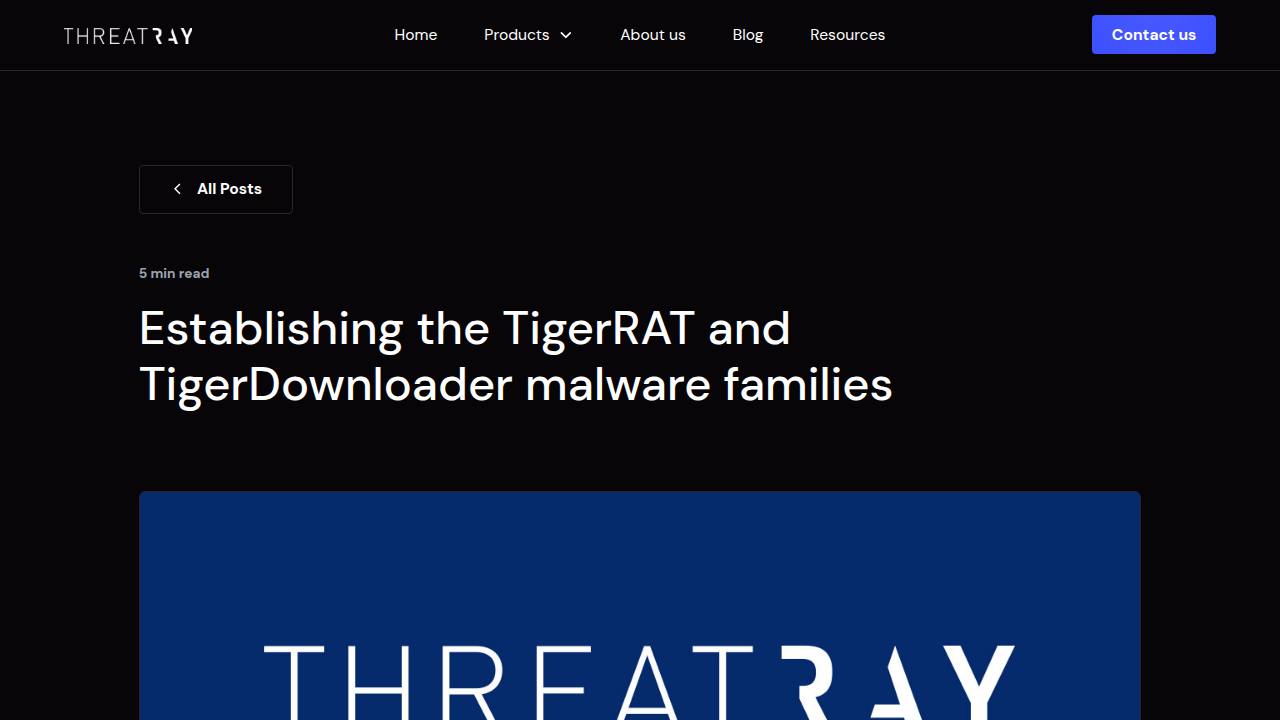 Thumbnail for Establishing the TigerRAT and TigerDownloader malware families