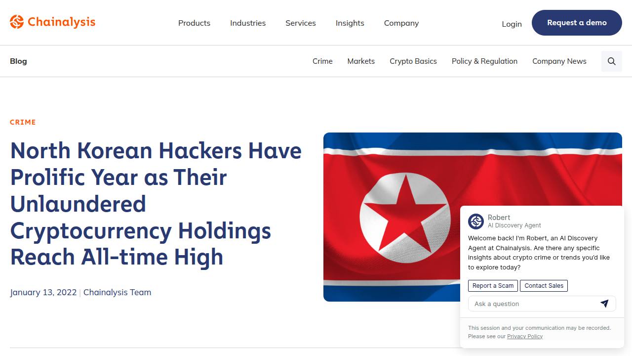 Thumbnail for North Korean Hackers Have Prolific Year as Their Unlaundered Cryptocurrency Holdings Reach All-time High