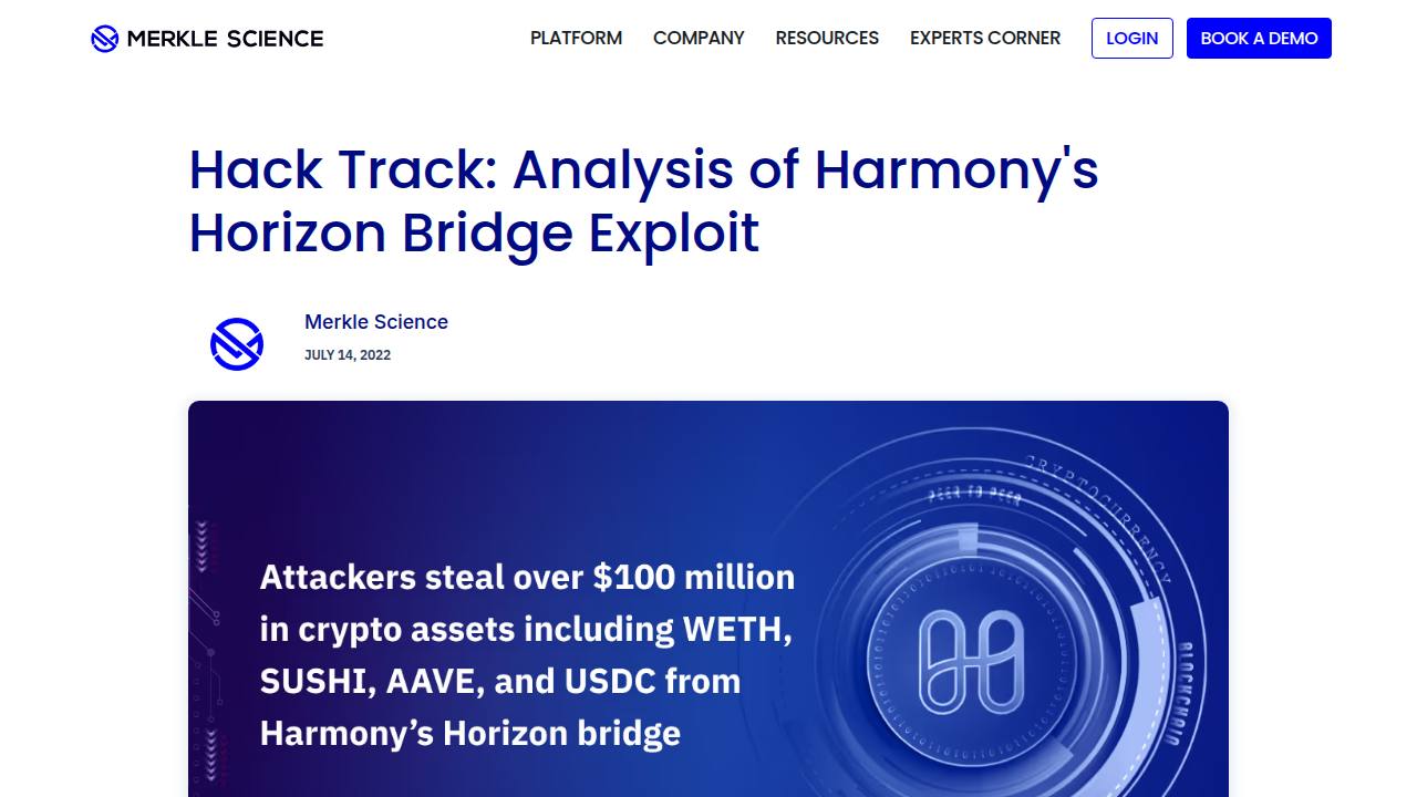 Thumbnail for Hack Track: Analysis of Harmony's Horizon Bridge Exploit
