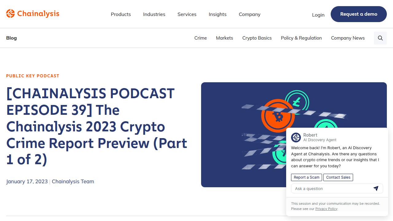 Thumbnail for The Chainalysis 2023 Crypto Crime Report Preview (Part 1 of 2)