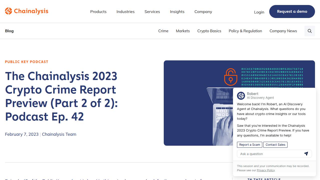 Thumbnail for The Chainalysis 2023 Crypto Crime Report Preview (Part 2 of 2)