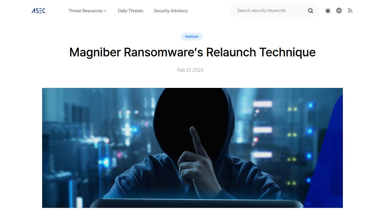 Thumbnail for Magniber Ransomware’s Relaunch Technique