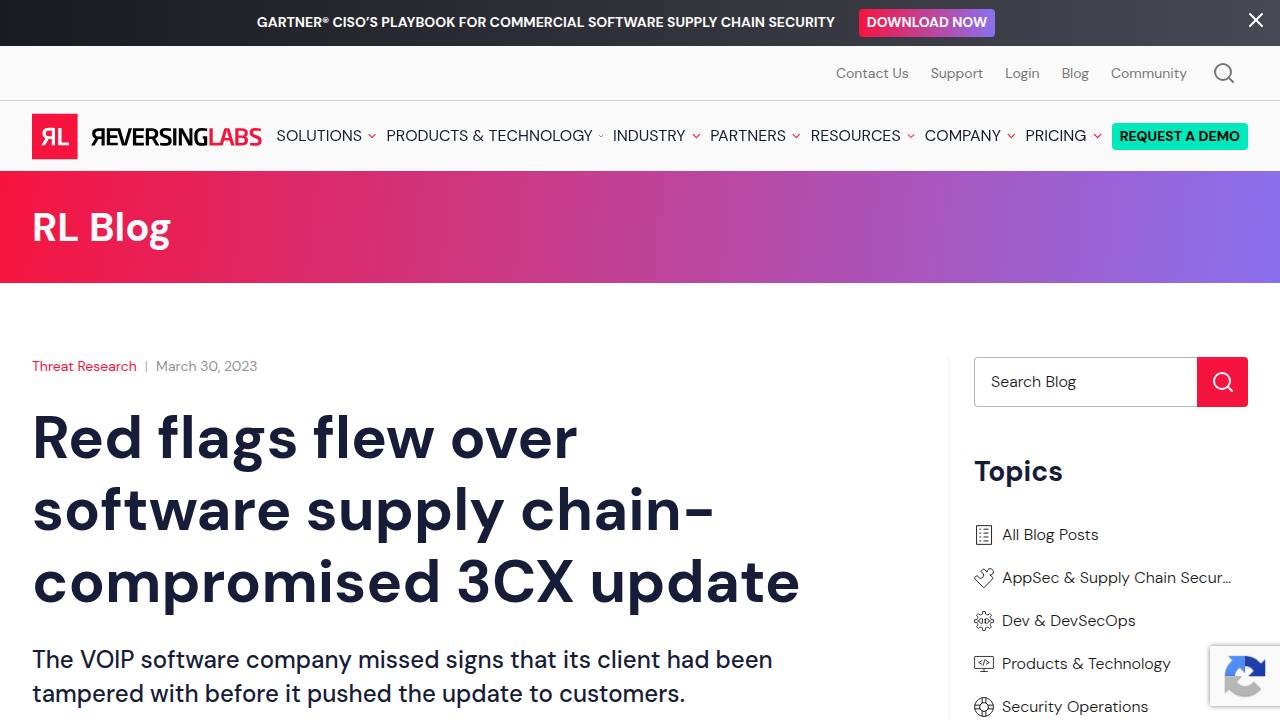 Thumbnail for Red flags flew over software supply chain-compromised 3CX update