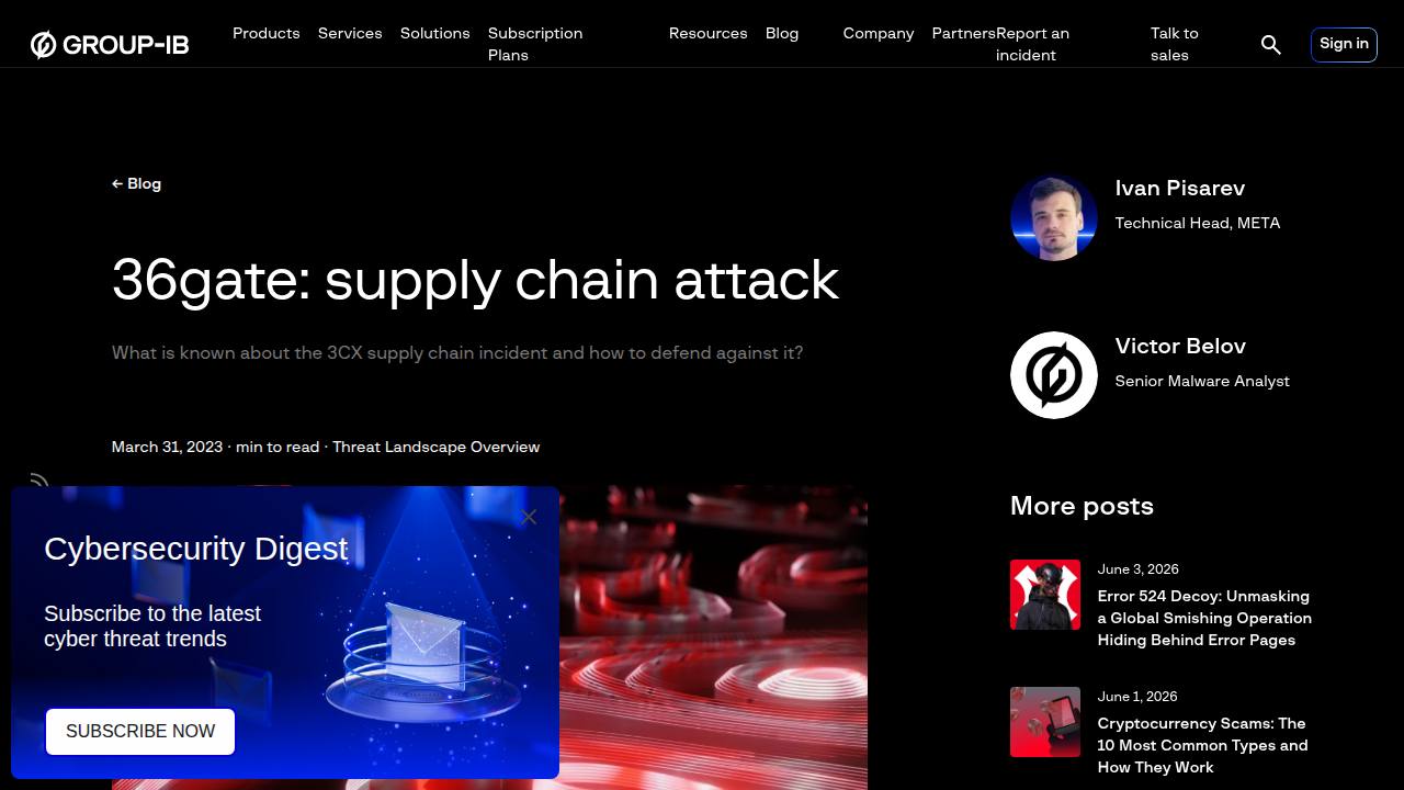 Thumbnail for 36gate: supply chain attack
