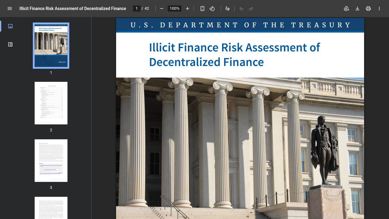 Thumbnail for Illicit Finance Risk Assessment of Decentralized Finance