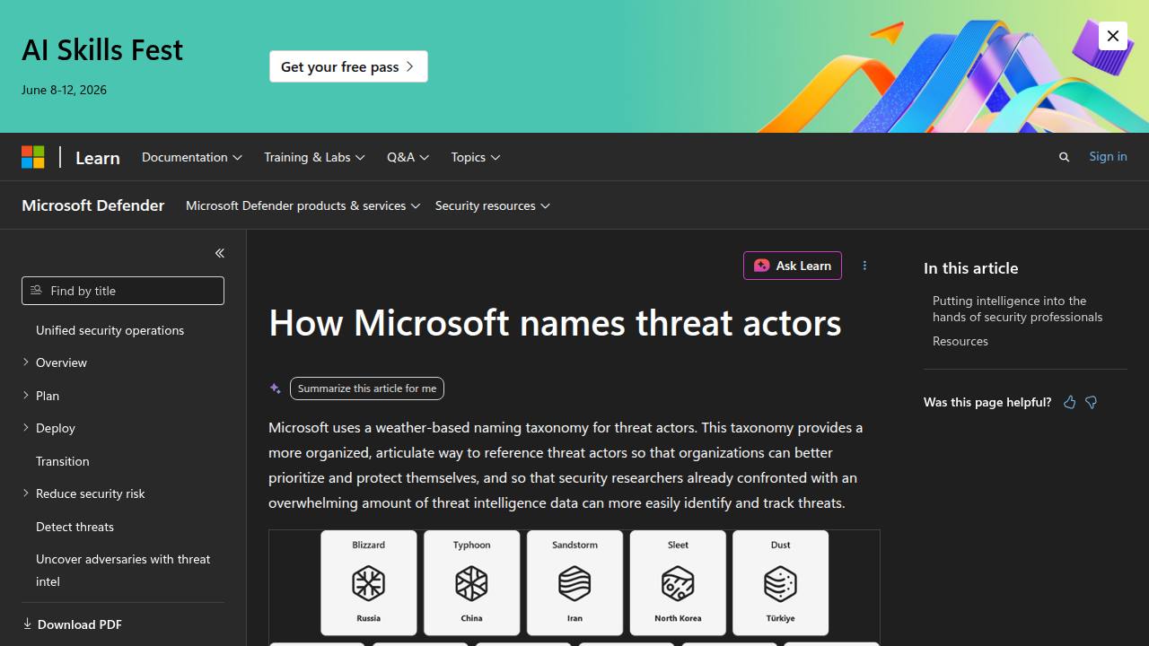 Thumbnail for How Microsoft names threat actors