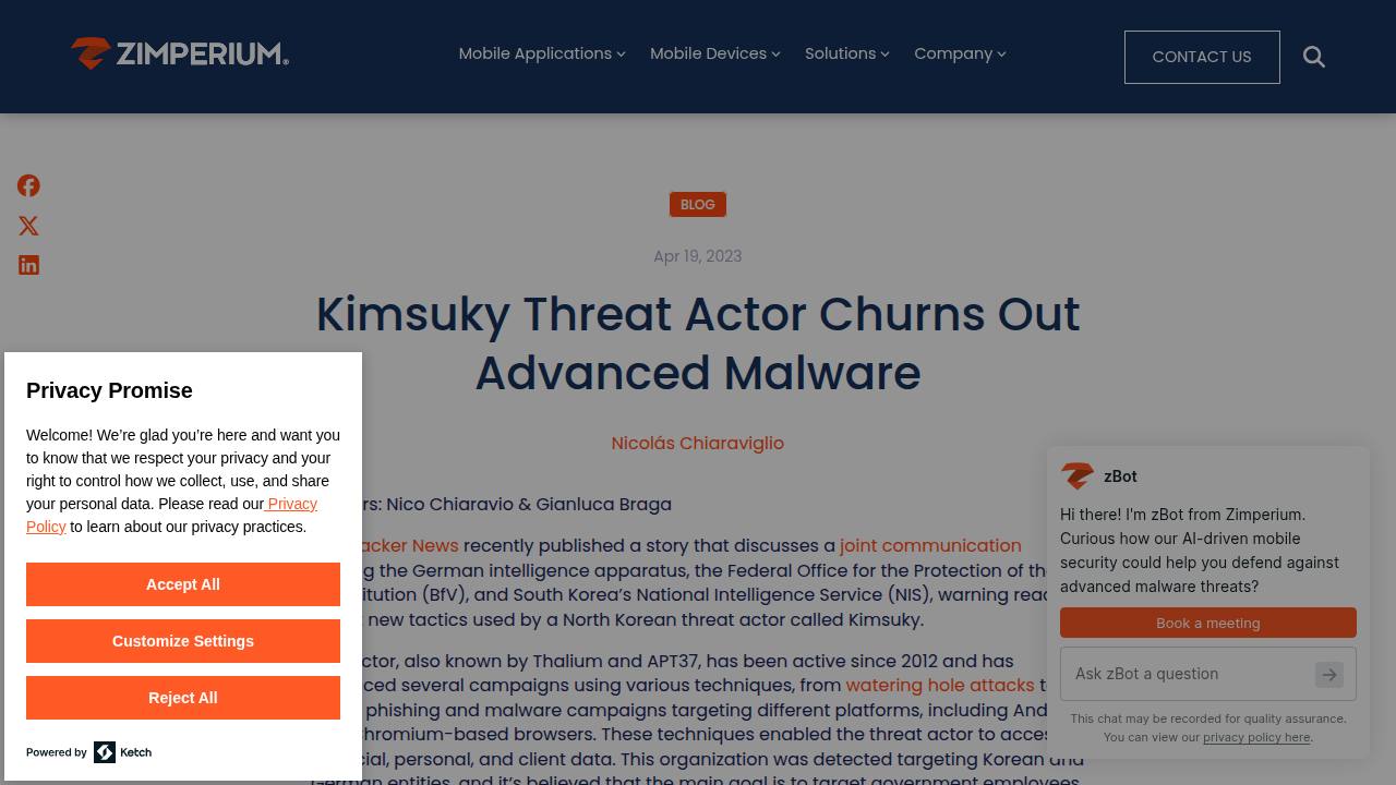 Thumbnail for Kimsuky: Infamous Threat Actor Churns Out More Advanced Malware