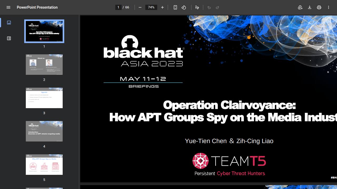 Thumbnail for Operation Clairvoyance: How APT Groups Spy on the Media Industry