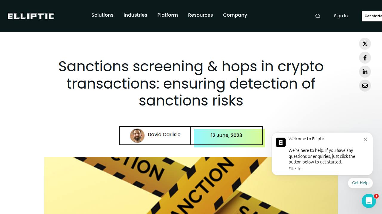 Thumbnail for Sanctions Screening & Hops in Crypto Transactions: Ensuring Detection of Sanctions Risks