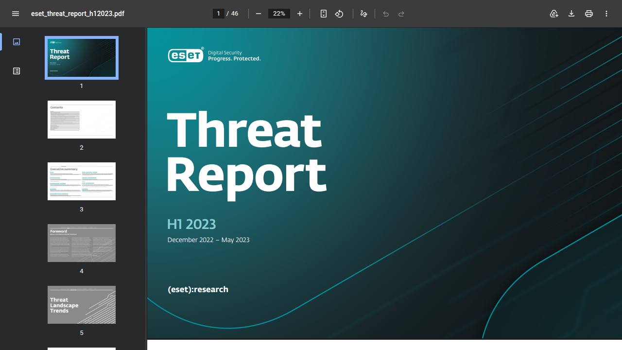 Thumbnail for ESET Threat Report H1 2023