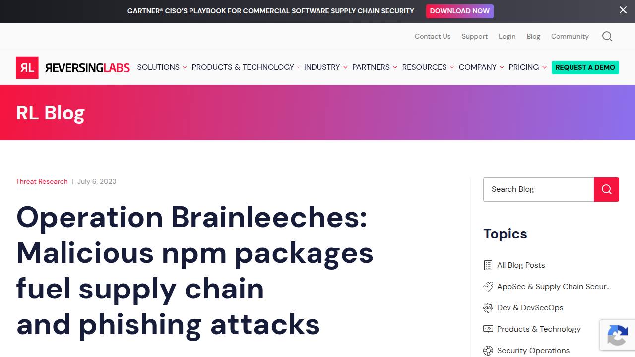 Thumbnail for Operation Brainleeches: Malicious npm packages fuel supply chain and phishing attacks