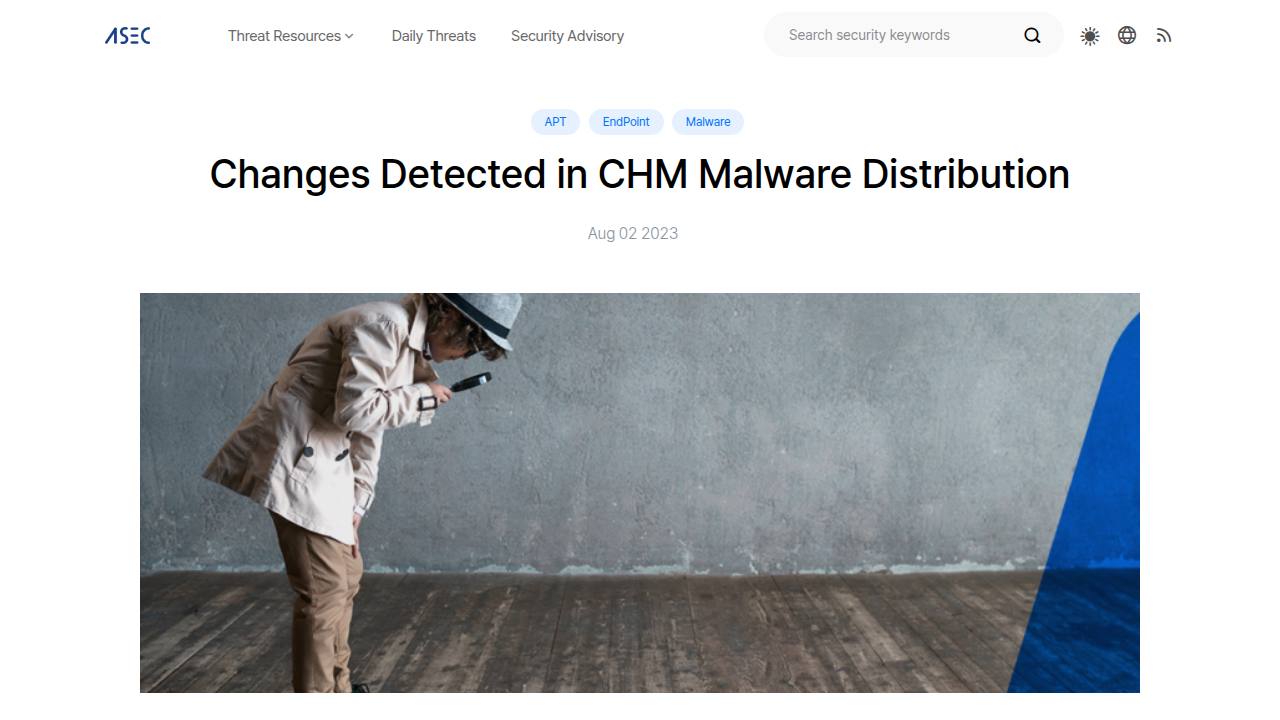 Thumbnail for Changes Detected in CHM Malware Distribution