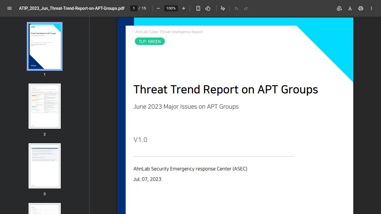 Thumbnail for Threat Trend Report on APT Groups – June 2023