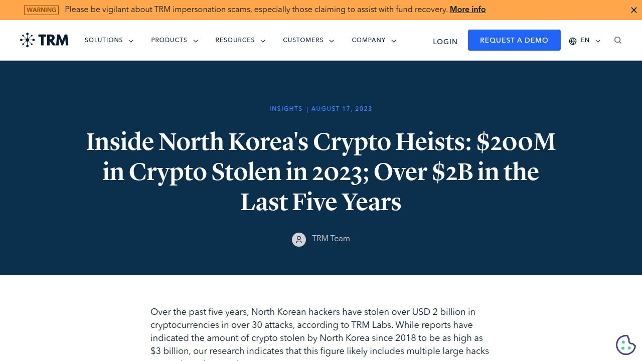 Thumbnail for Inside North Korea's Crypto Heists: $200M in Crypto Stolen in 2023; Over $2B in the Last Five Years
