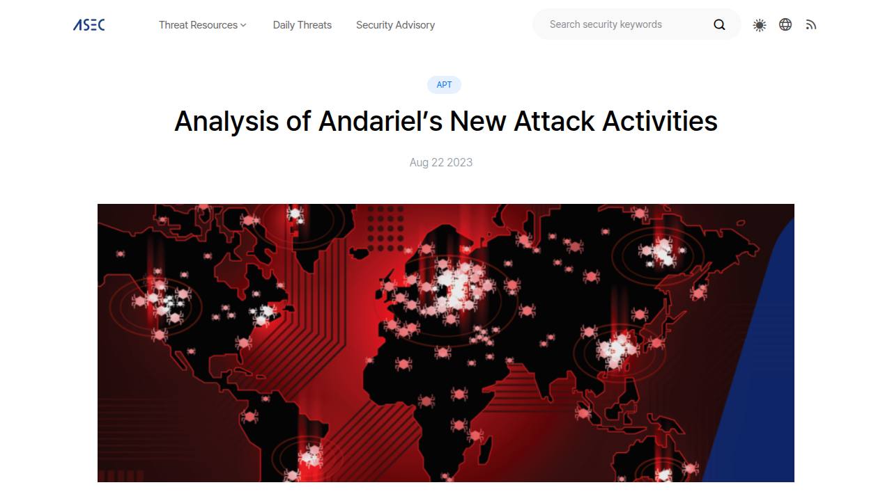 Thumbnail for Analysis of Andariel's New Attack Activities