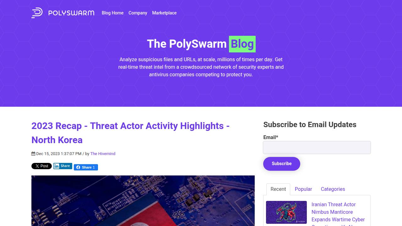 Thumbnail for 2023 Recap - Threat Actor Activity Highlights - North Korea