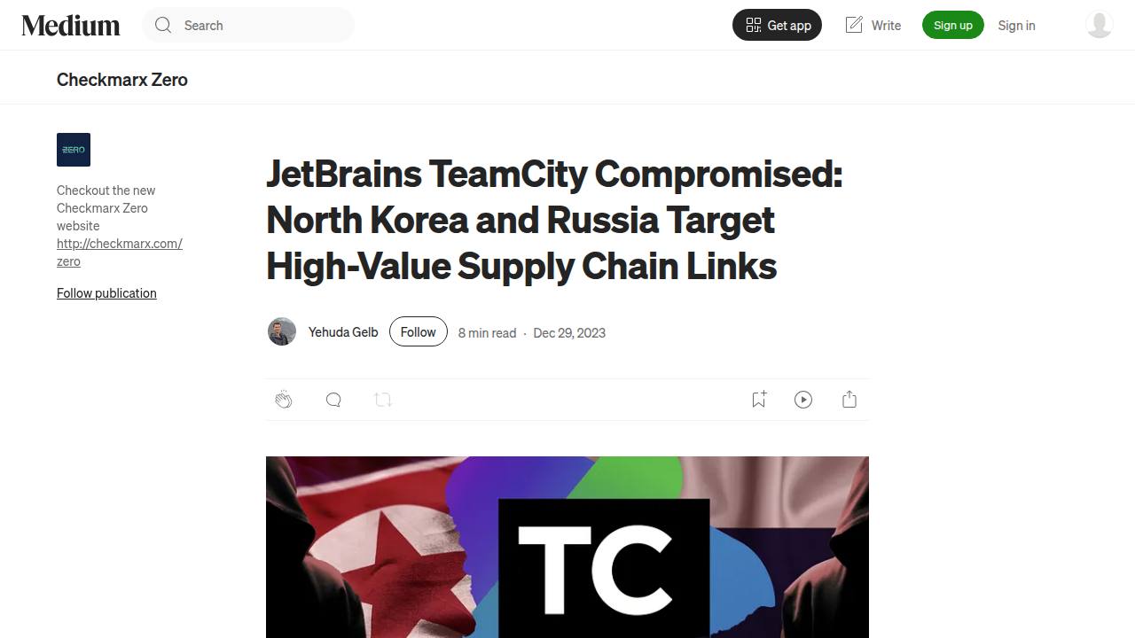 Thumbnail for JetBrains TeamCity Compromised: North Korea and Russia Target High-Value Supply Chain Links