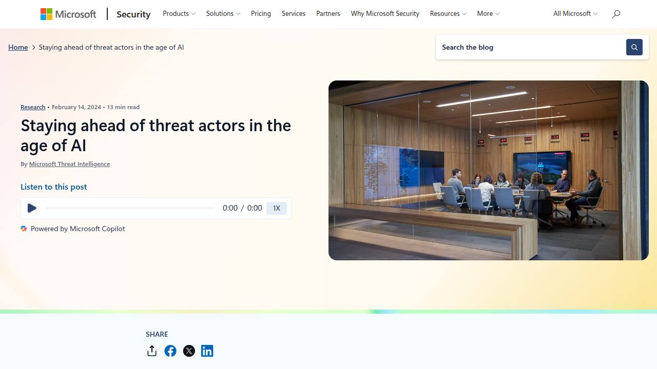 Thumbnail for Staying ahead of threat actors in the age of AI