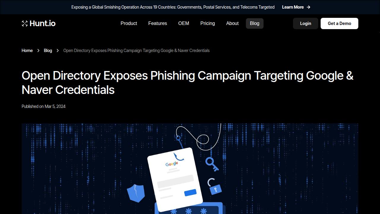 Thumbnail for Open Directory Exposes Phishing Campaign Targeting Google & Naver Credentials
