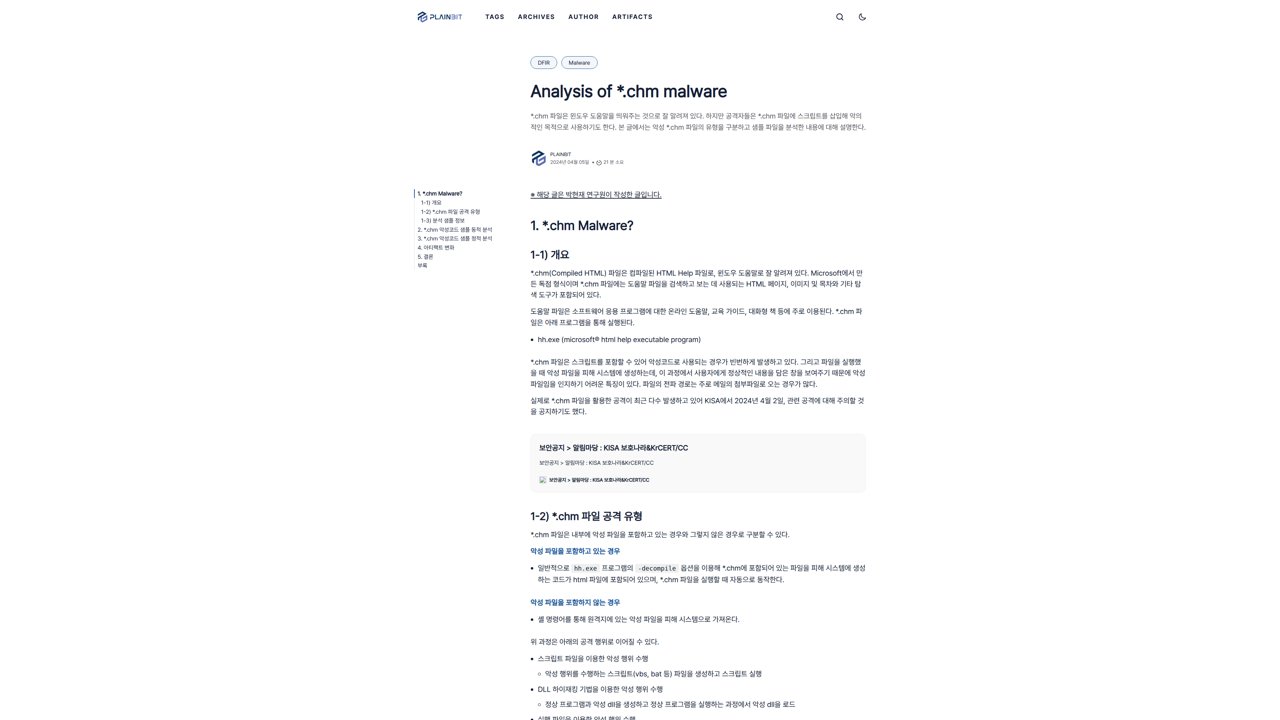 Thumbnail for Analysis of *.chm malware