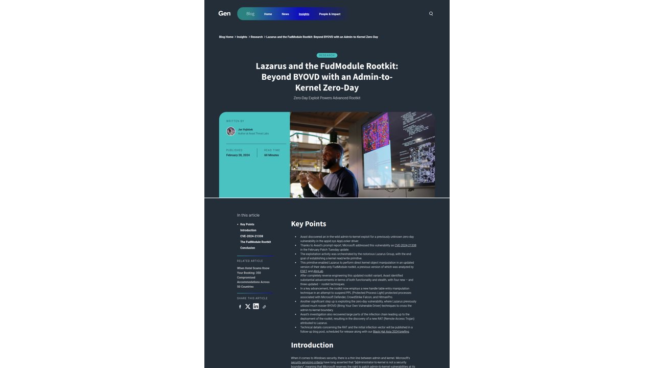 Thumbnail for From BYOVD to a 0-day: Unveiling Advanced Exploits in Cyber Recruiting Scams