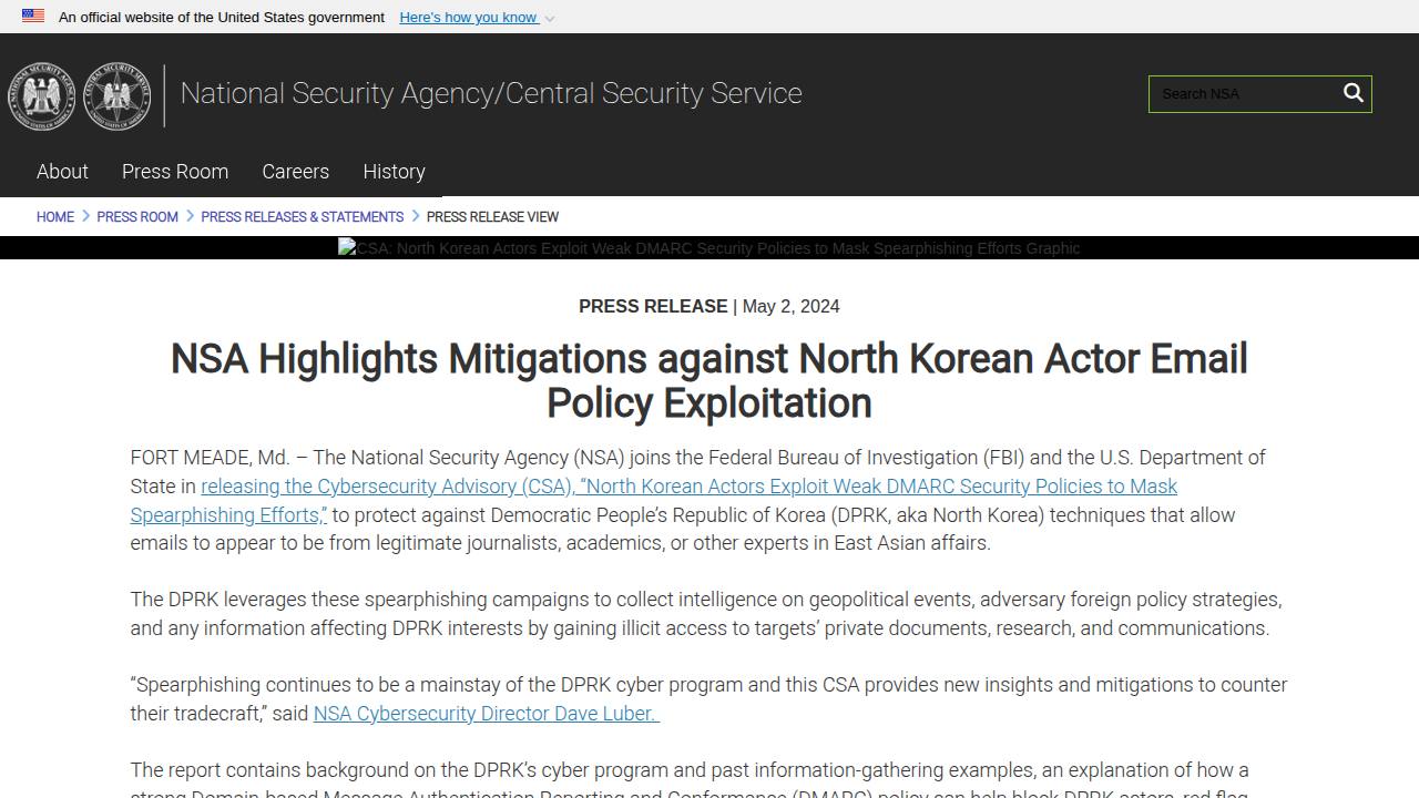 Thumbnail for North Korean Actors Exploit Weak DMARC Security Policies to Mask Spearphishing Efforts