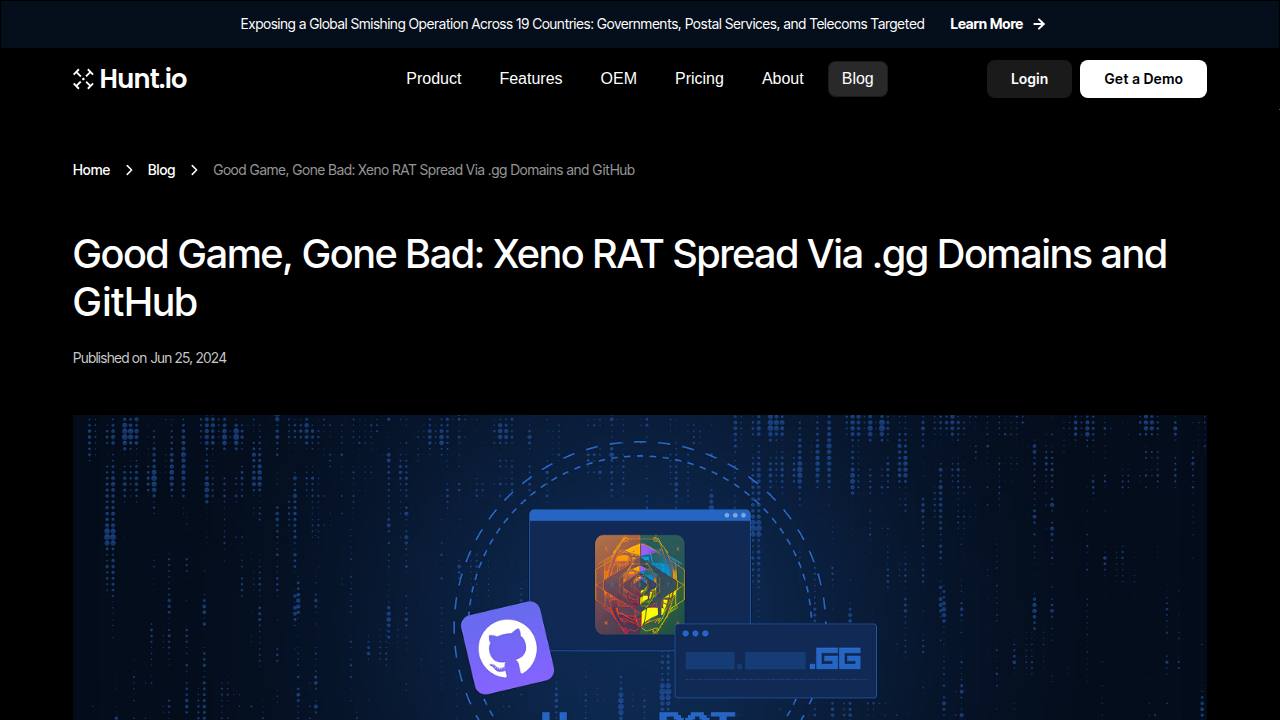 Thumbnail for Good Game, Gone Bad: Xeno RAT Spread Via .gg Domains and GitHub