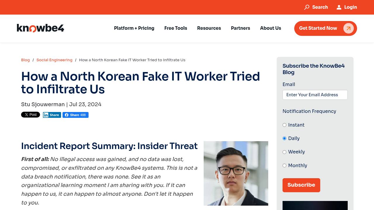 Thumbnail for How a North Korean Fake IT Worker Tried to Infiltrate Us