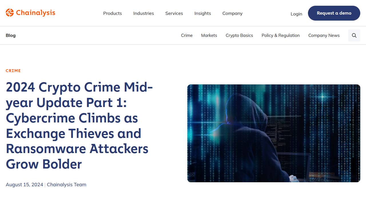 Thumbnail for 2024 Crypto Crime Mid-Year Update Part 1: Cybercrime Climbs