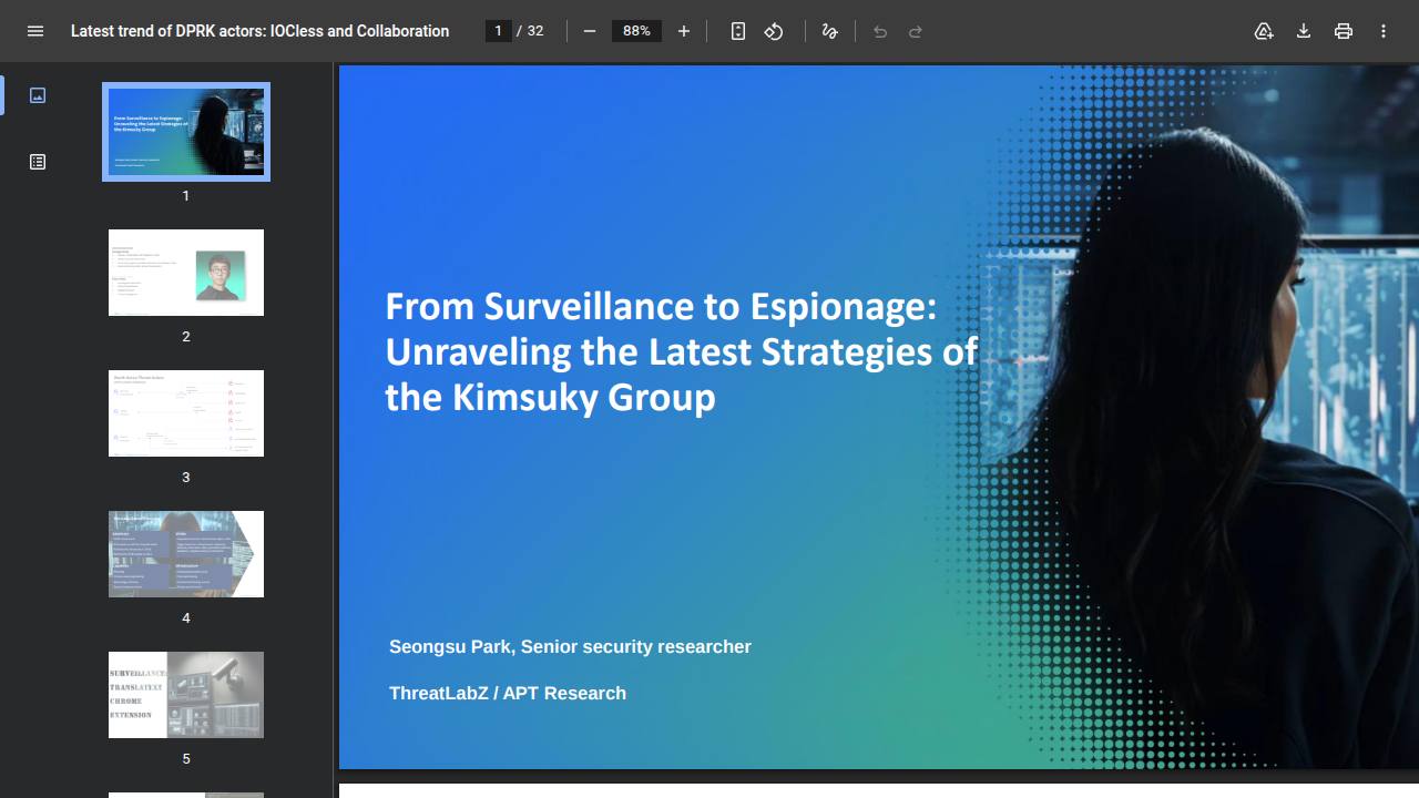 Thumbnail for From Surveillance to Espionage: Unraveling the Latest Strategies of the Kimsuky Group