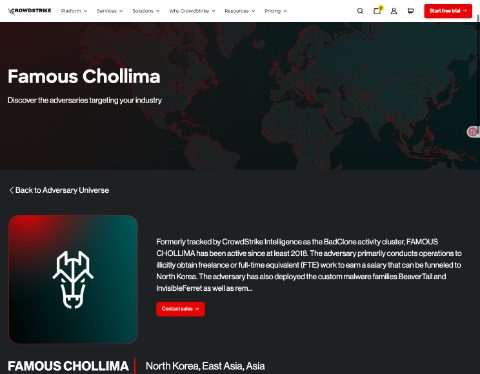 Thumbnail for Famous Chollima Adversary Profile