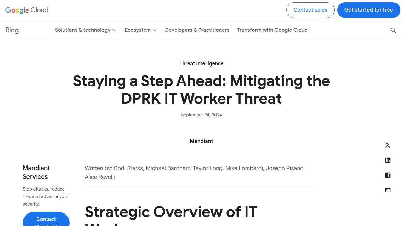 Thumbnail for Staying a Step Ahead: Mitigating the DPRK IT Worker Threat
