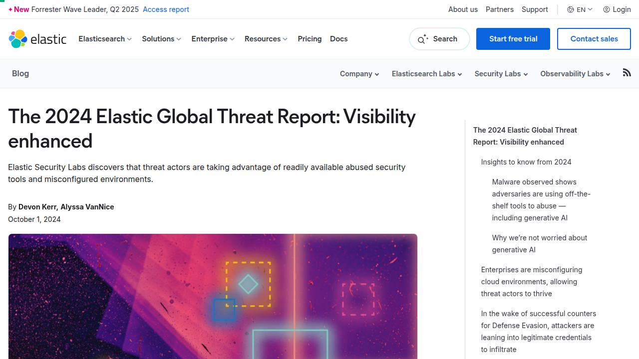 Thumbnail for The 2024 Elastic Global Threat Report: Visibility enhanced